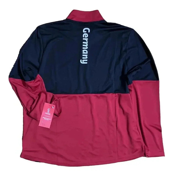 NEW Outerstuff FIFA World Cup 2022 Official 1/4 Zip Top Track Jacket Germany XL - Picture 2 of 5